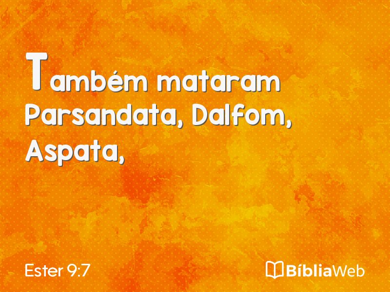 Ester 9:7 em imagem para compartilhar