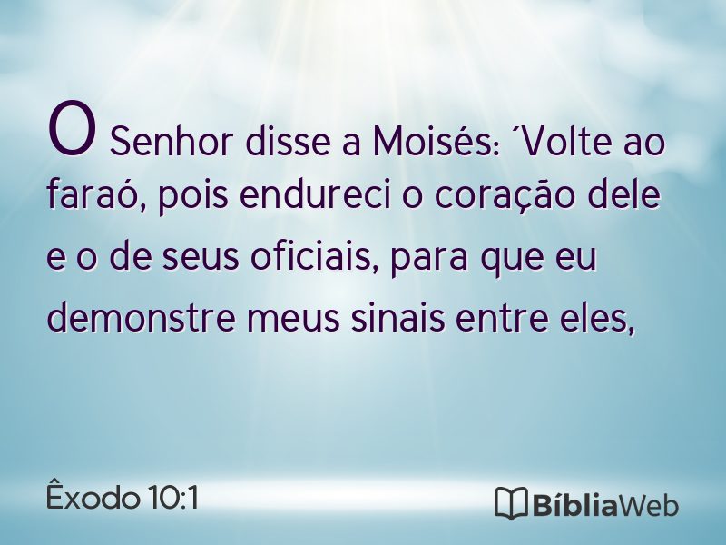 Êxodo 10:1 em imagem para compartilhar