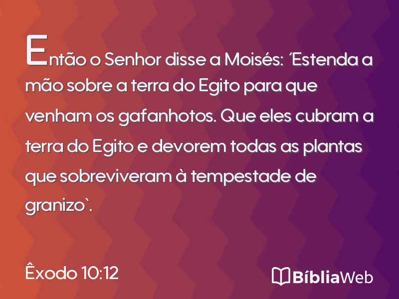 Êxodo 10:12 em imagem para compartilhar