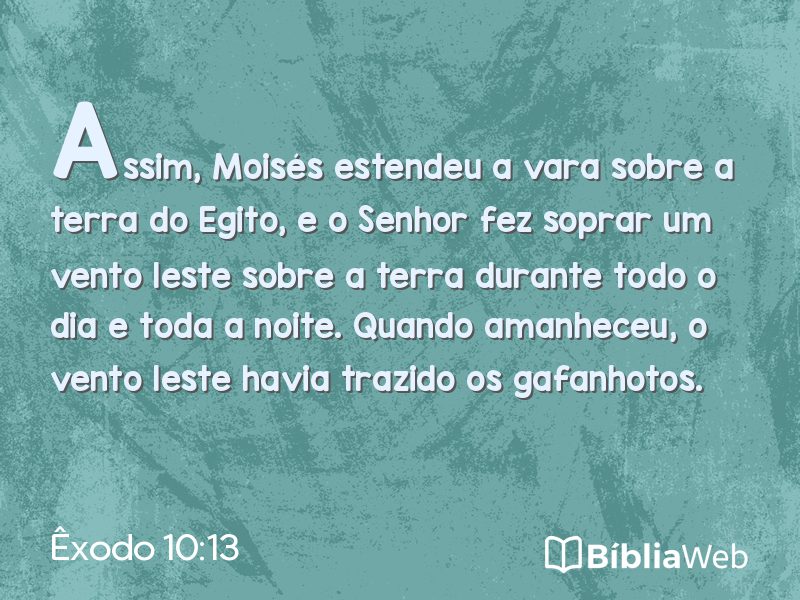 Êxodo 10:13 em imagem para compartilhar