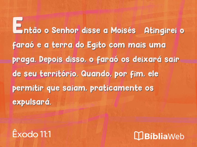 Êxodo 11:1 em imagem para compartilhar