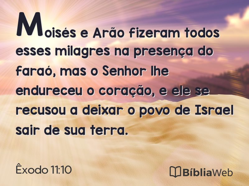 Êxodo 11:10 em imagem para compartilhar