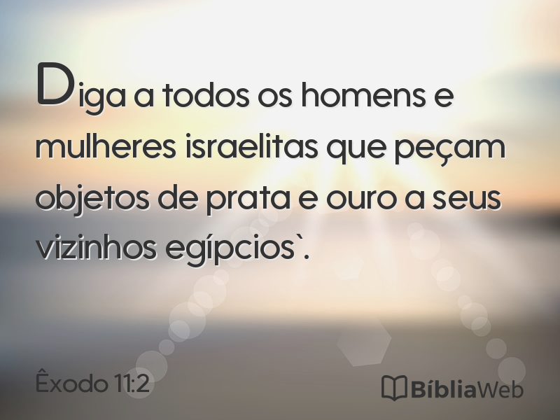 Êxodo 11:2 em imagem para compartilhar