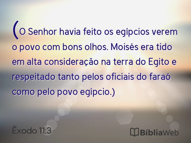 Êxodo 11:3 em imagem para compartilhar