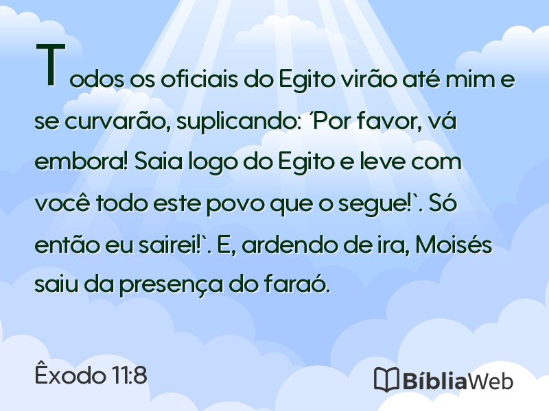 Êxodo 11:8 em imagem para compartilhar