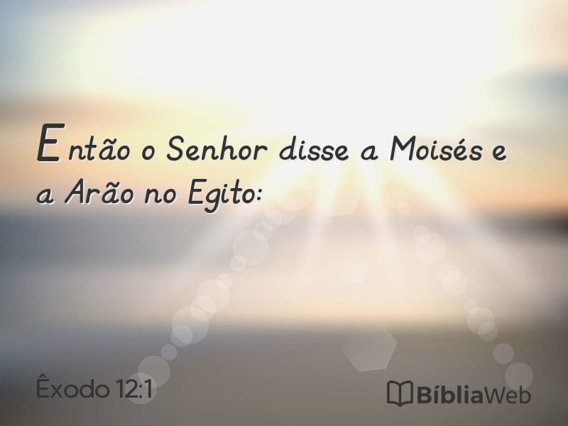 Êxodo 12:1 em imagem para compartilhar