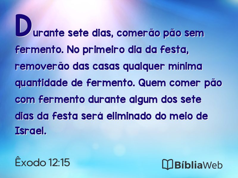 Êxodo 12:15 em imagem para compartilhar