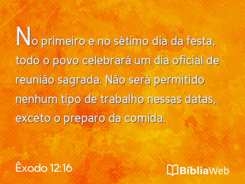 Êxodo 12:16 em imagem para compartilhar