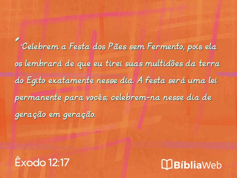 Êxodo 12:17 em imagem para compartilhar