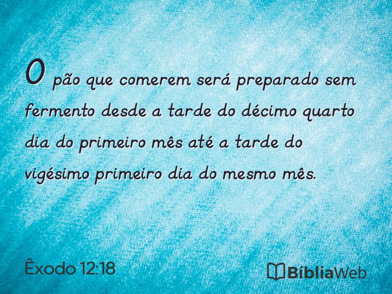 Êxodo 12:18 em imagem para compartilhar