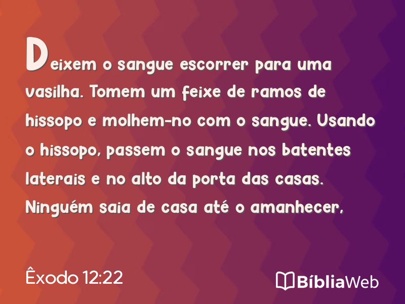 Êxodo 12:22 em imagem para compartilhar