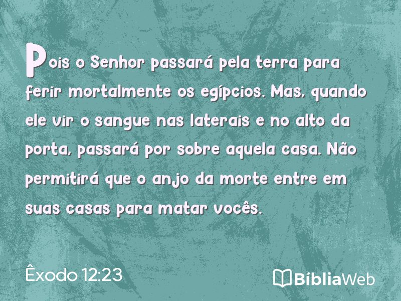 Êxodo 12:23 em imagem para compartilhar