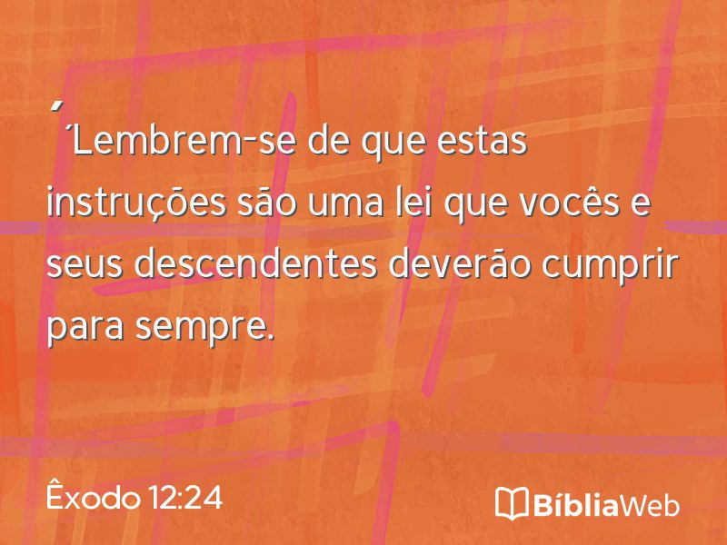 Êxodo 12:24 em imagem para compartilhar