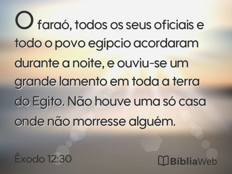 Êxodo 12:30 em imagem para compartilhar