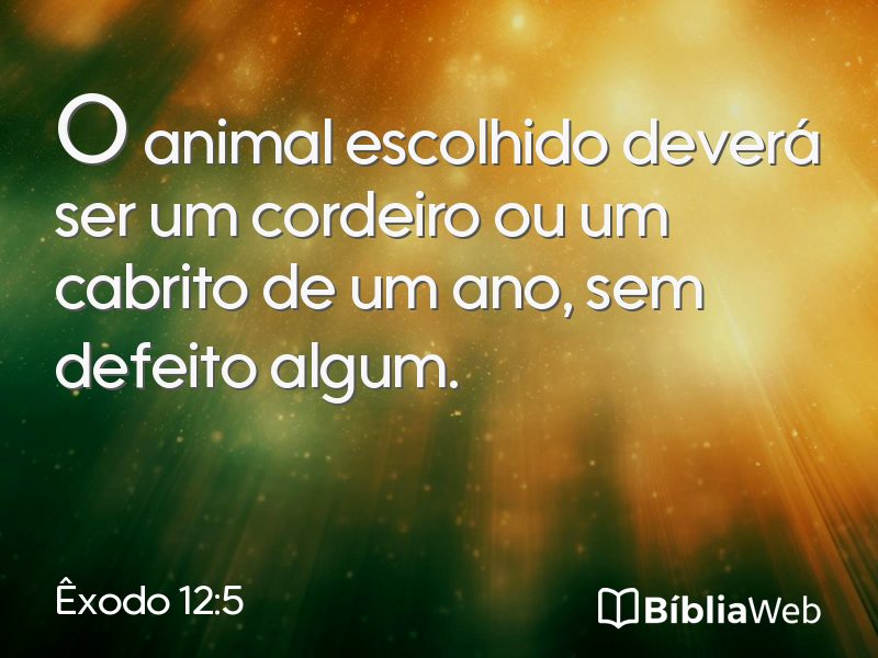 Êxodo 12:5 em imagem para compartilhar