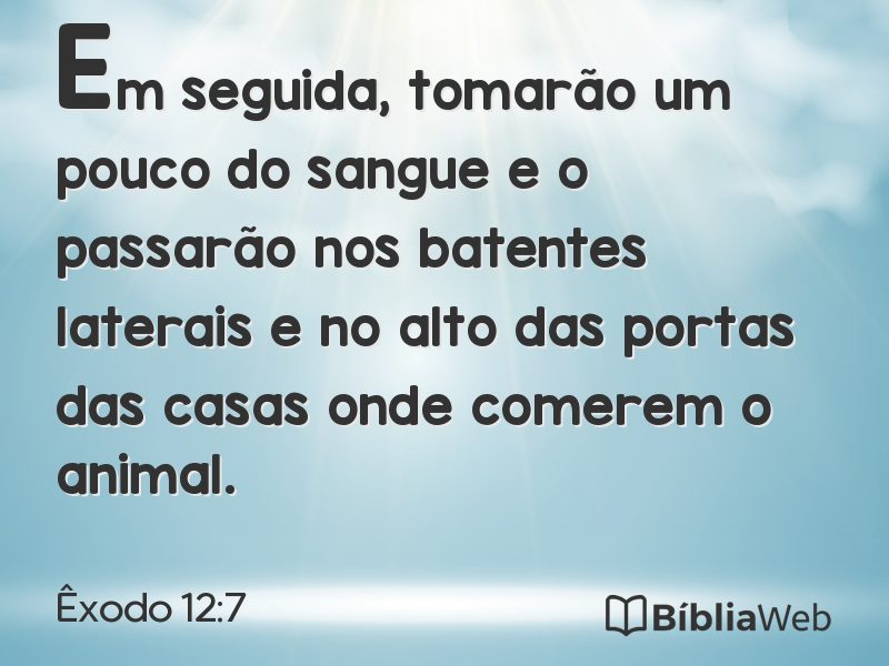 Êxodo 12:7 em imagem para compartilhar
