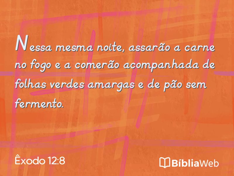 Êxodo 12:8 em imagem para compartilhar