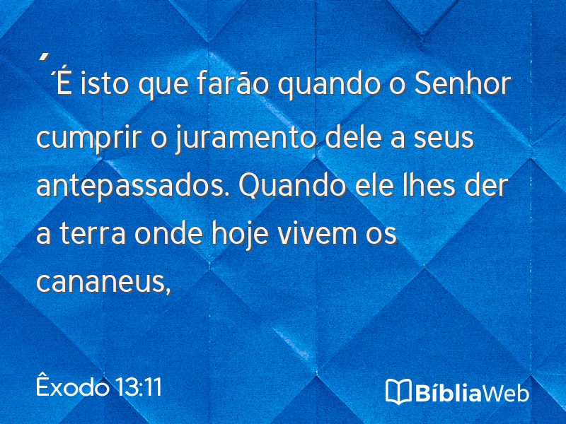 Êxodo 13:11 em imagem para compartilhar