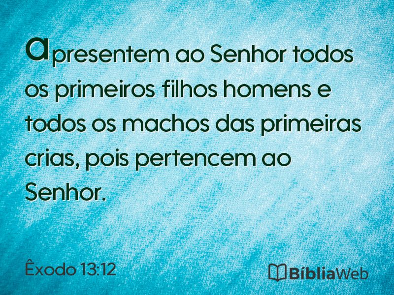 Êxodo 13:12 em imagem para compartilhar