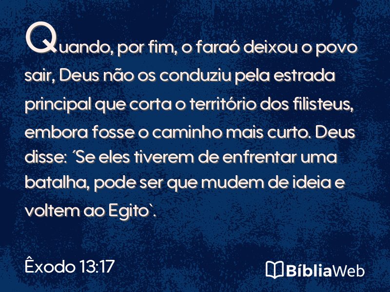 Êxodo 13:17 em imagem para compartilhar