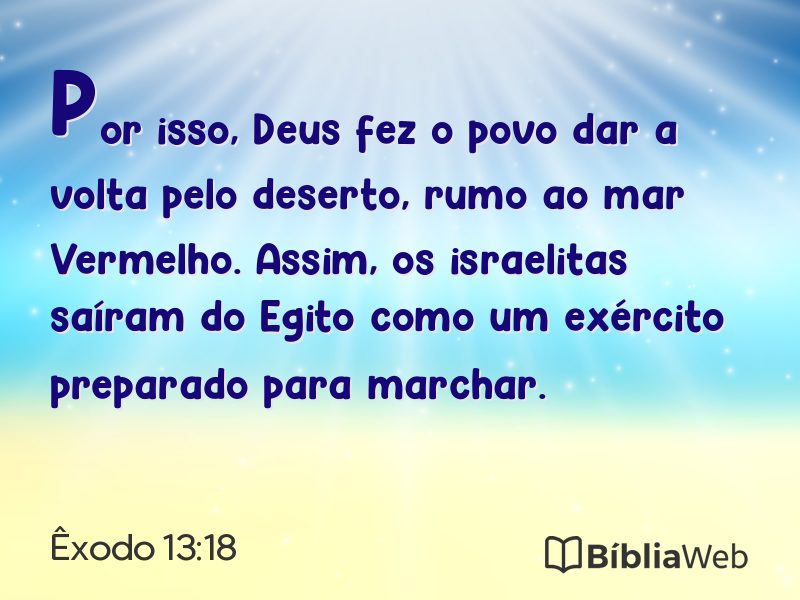 Êxodo 13:18 em imagem para compartilhar