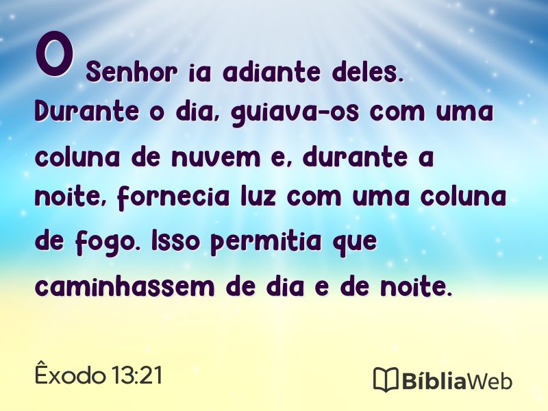 Êxodo 13:21 em imagem para compartilhar