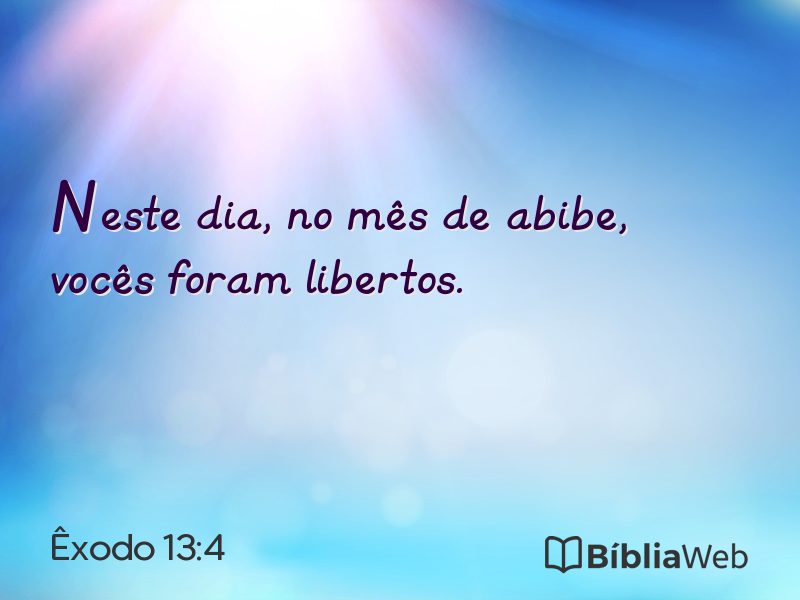 Êxodo 13:4 em imagem para compartilhar