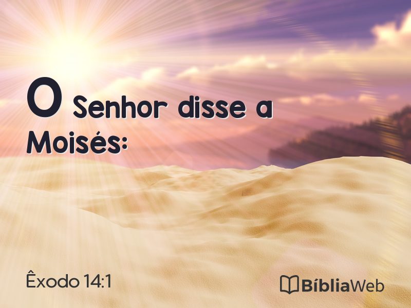 Êxodo 14:1 em imagem para compartilhar