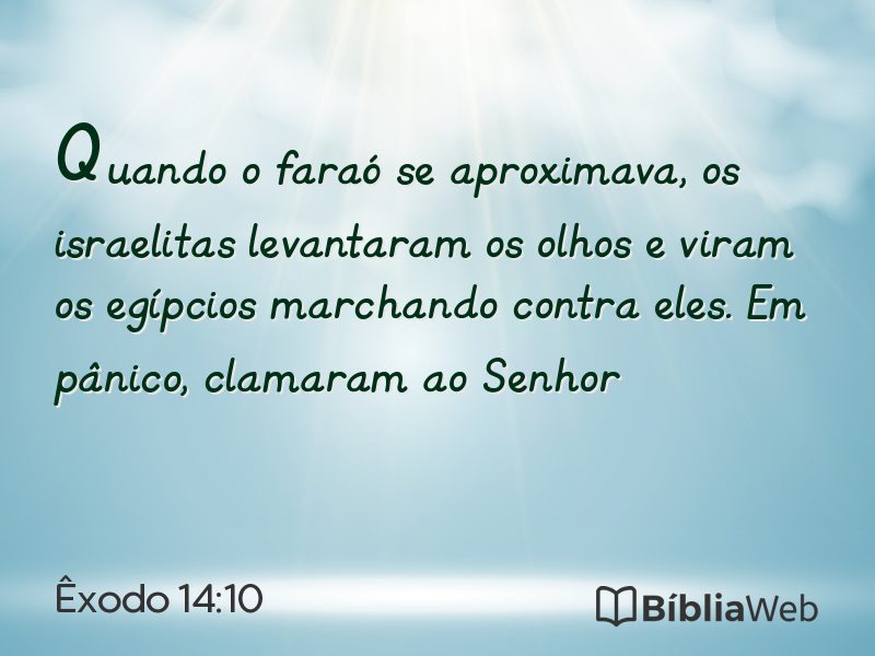Êxodo 14:10 em imagem para compartilhar