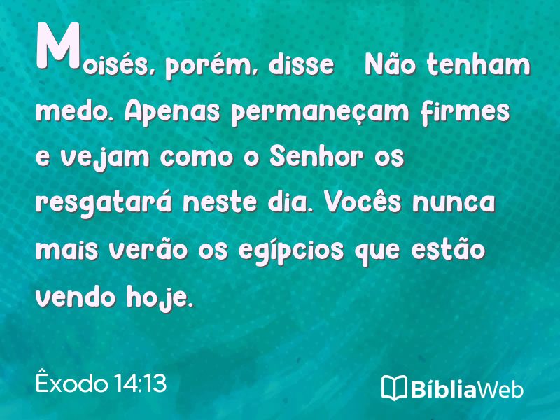 Êxodo 14:13 em imagem para compartilhar