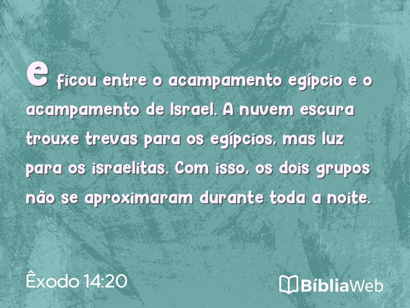Êxodo 14:20 em imagem para compartilhar