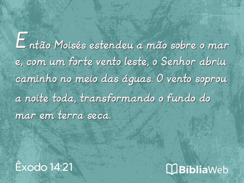 Êxodo 14:21 em imagem para compartilhar