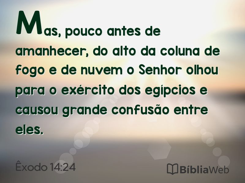 Êxodo 14:24 em imagem para compartilhar