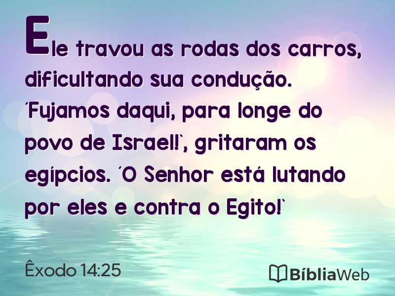 Êxodo 14:25 em imagem para compartilhar