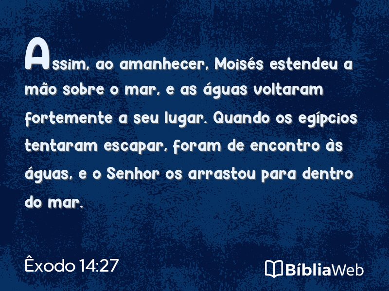 Êxodo 14:27 em imagem para compartilhar