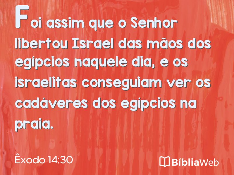 Êxodo 14:30 em imagem para compartilhar