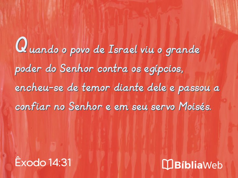 Êxodo 14:31 em imagem para compartilhar