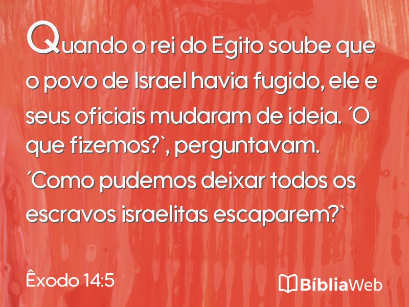 Êxodo 14:5 em imagem para compartilhar