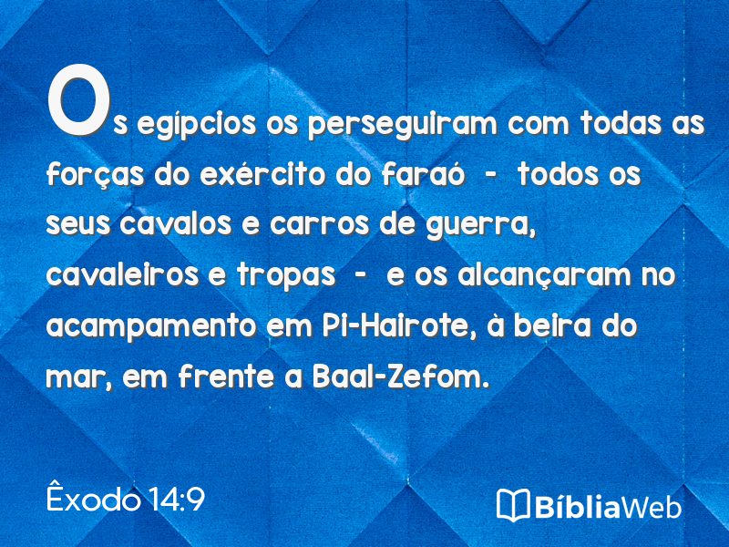Êxodo 14:9 em imagem para compartilhar