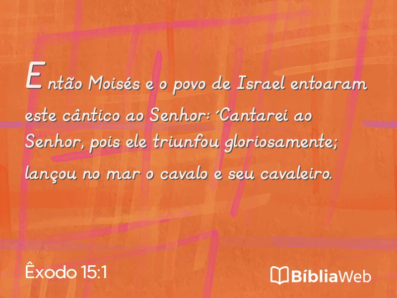 Êxodo 15:1 em imagem para compartilhar