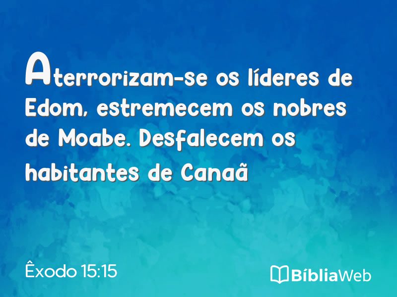 Êxodo 15:15 em imagem para compartilhar