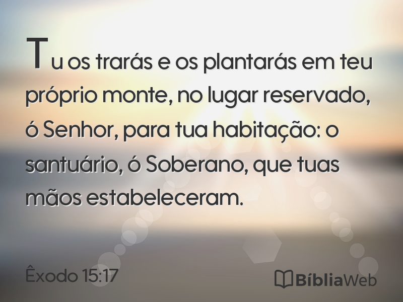 Êxodo 15:17 em imagem para compartilhar