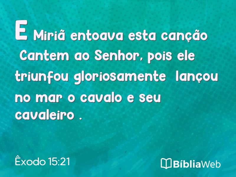 Êxodo 15:21 em imagem para compartilhar