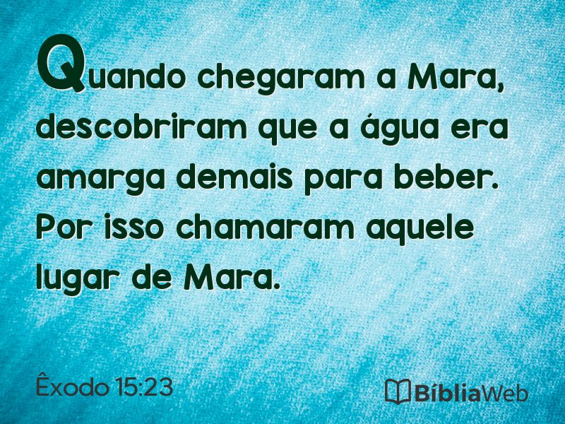Êxodo 15:23 em imagem para compartilhar