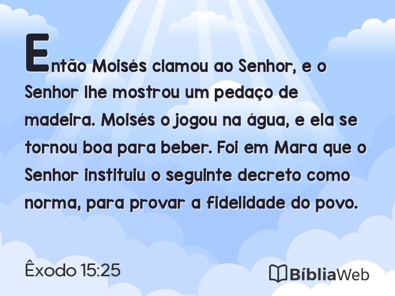 Êxodo 15:25 em imagem para compartilhar
