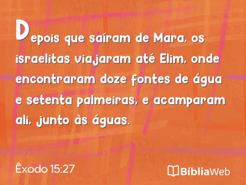 Êxodo 15:27 em imagem para compartilhar