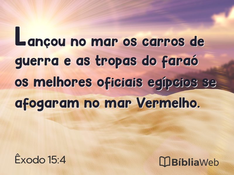 Êxodo 15:4 em imagem para compartilhar