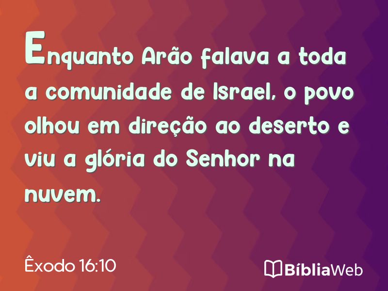 Êxodo 16:10 em imagem para compartilhar