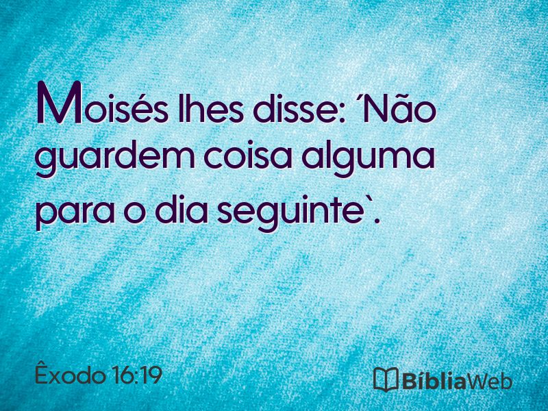 Êxodo 16:19 em imagem para compartilhar