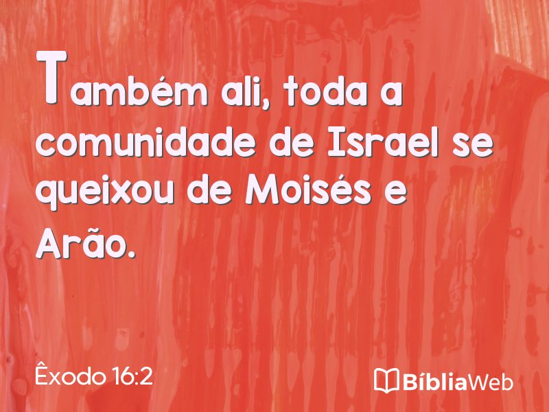Êxodo 16:2 em imagem para compartilhar